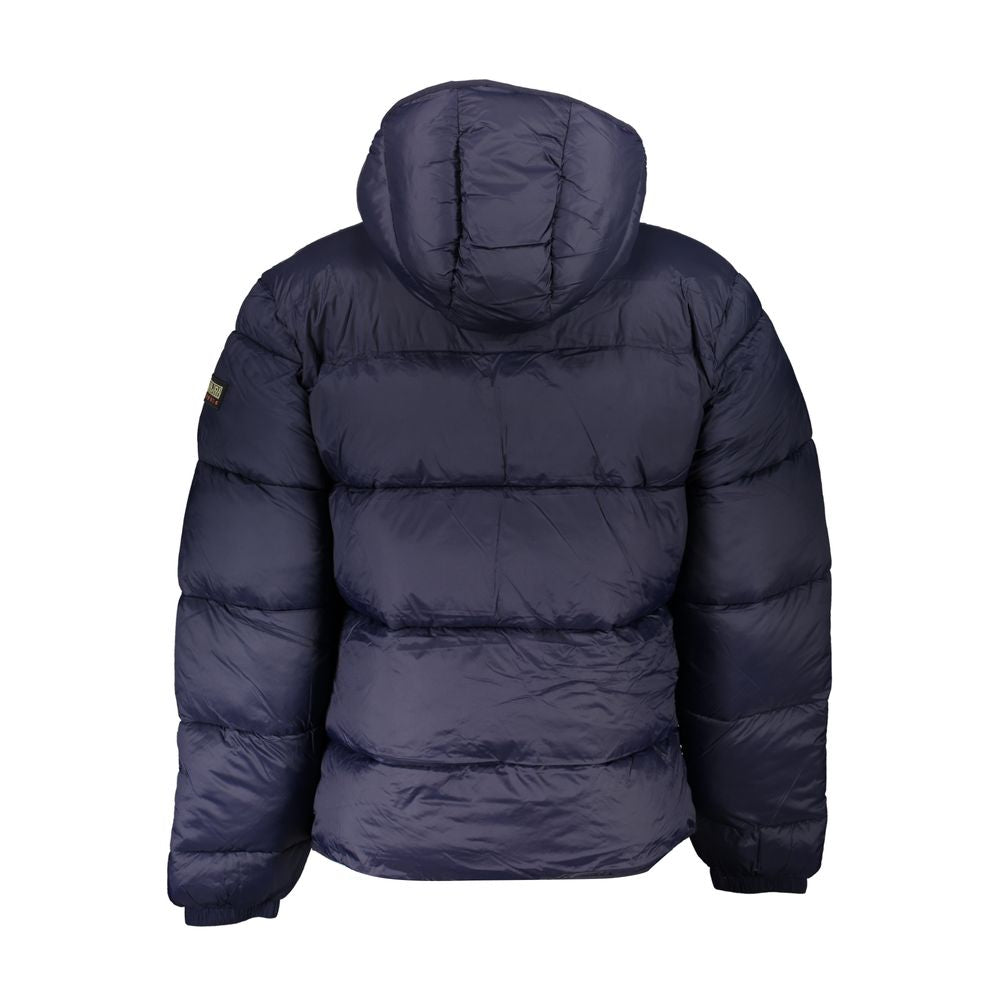 Blue Polyamide Men Jacket