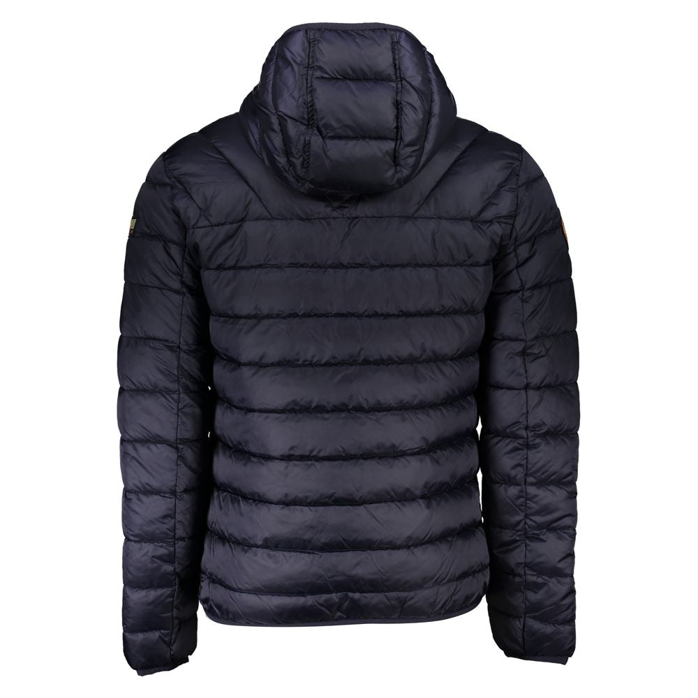 Blue Polyamide Men Jacket