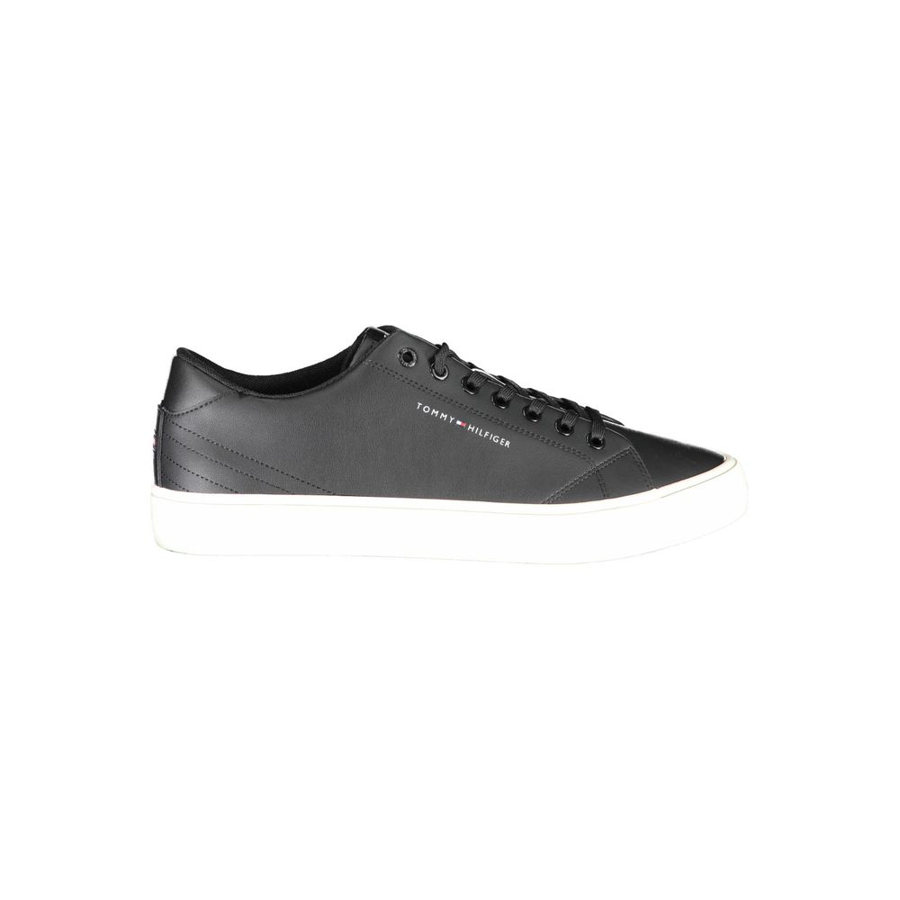 Black Leather Men Sneaker