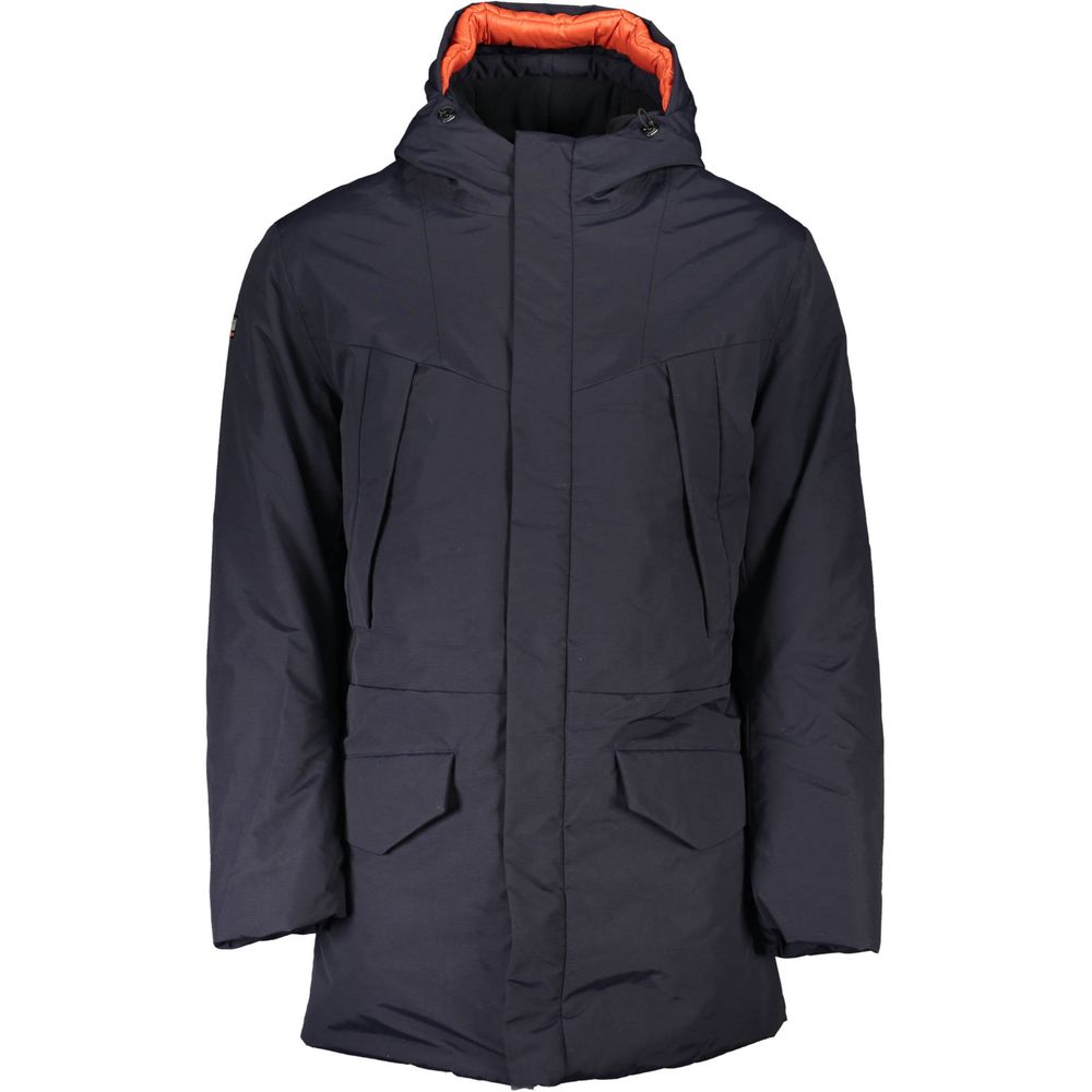 Blue Polyamide Men Jacket