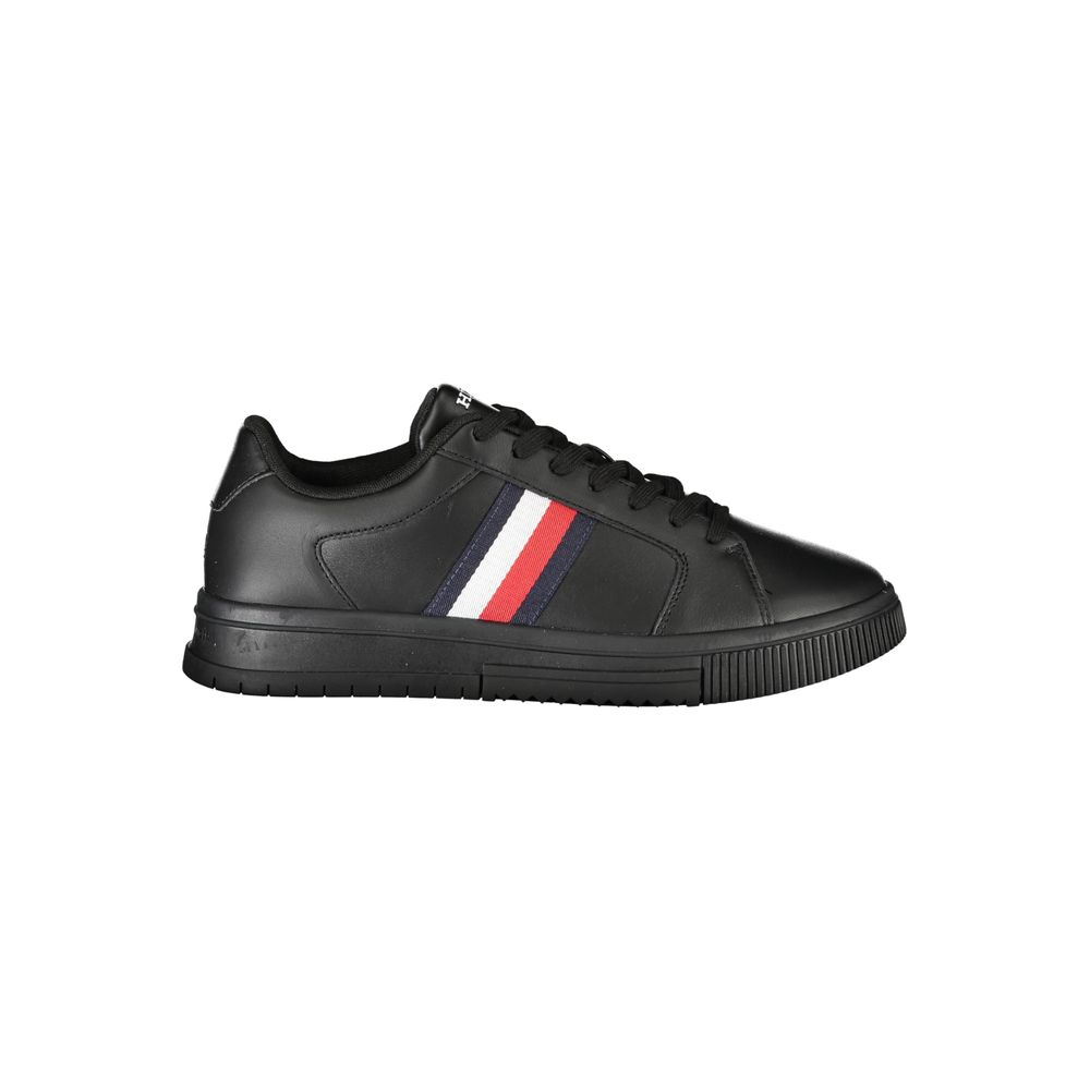 Black Leather Men Sneaker