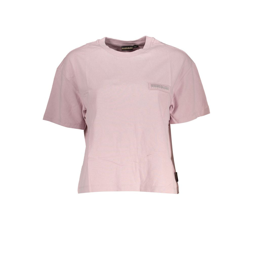 Chic Pink Short Sleeve Round Neck Tee