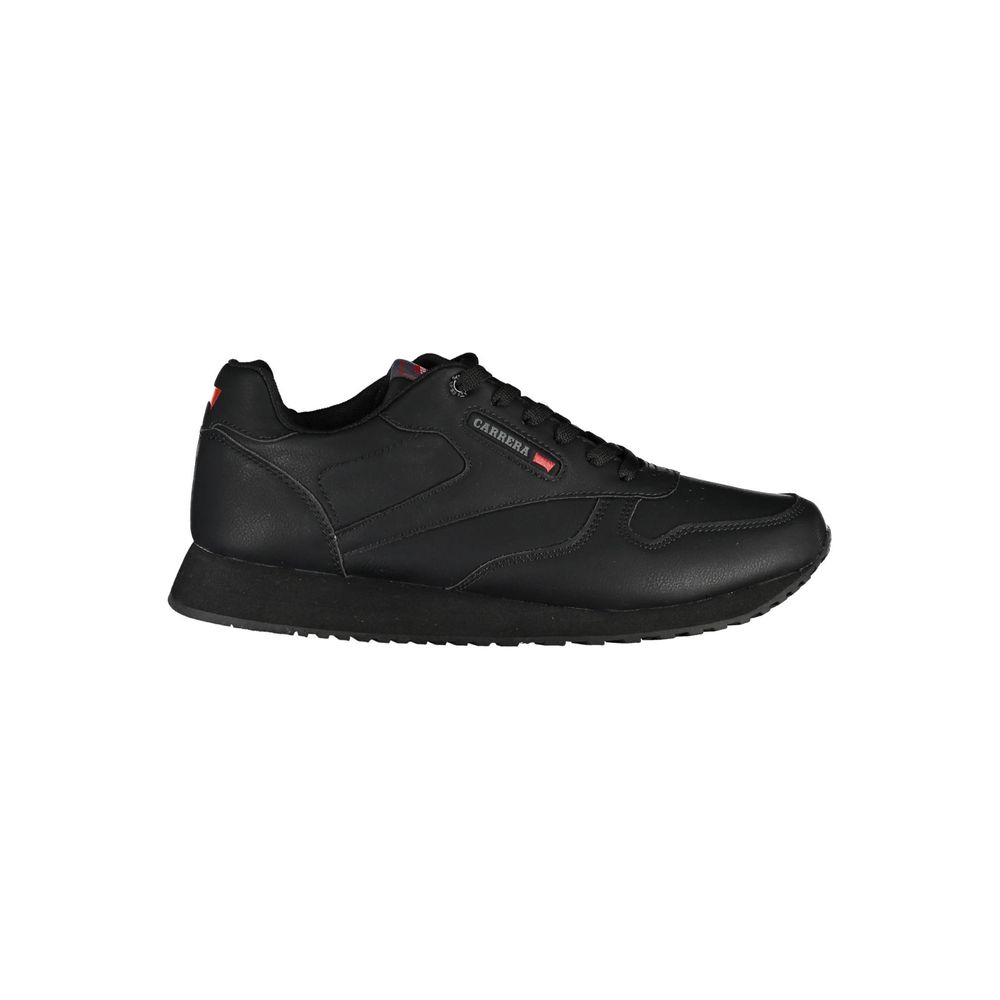 Sleek Black Sports Sneakers with Contrasting Accents