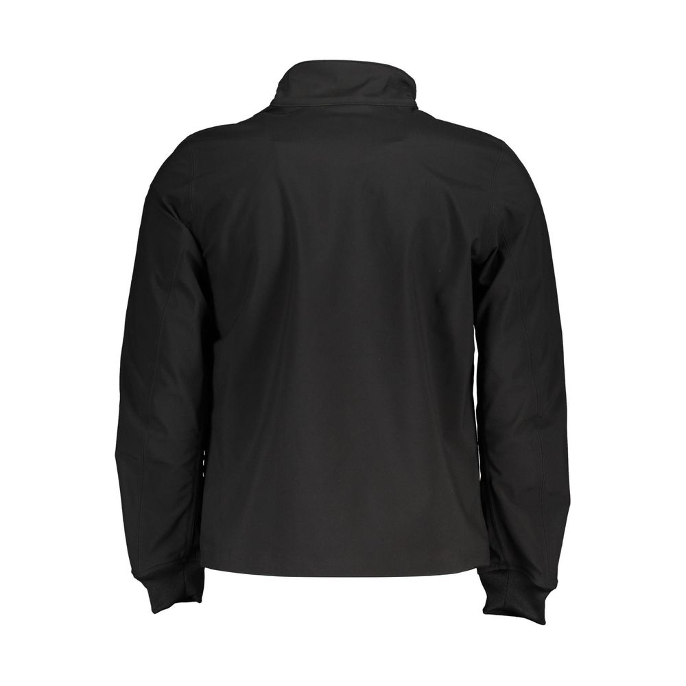 Sleek Black Sports Jacket with Contrasting Details