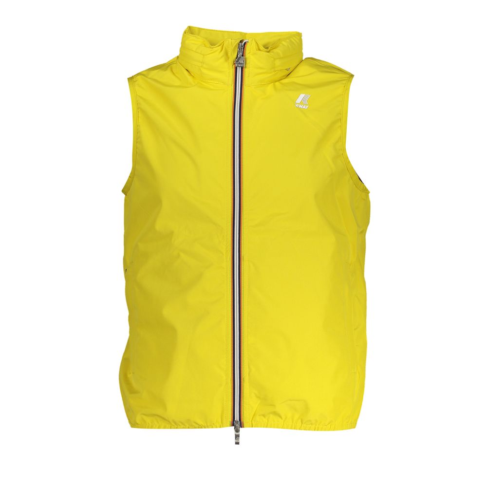 Sleek Sleeveless Yellow Designer Jacket