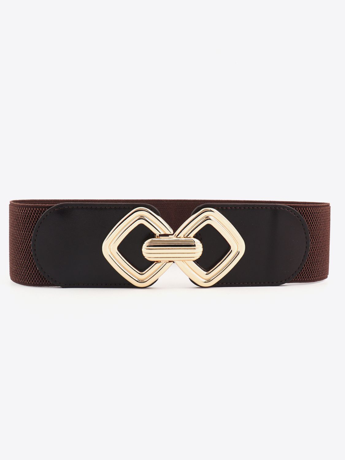 Buy Geometric Buckle Elastic Wide Belt by Faz