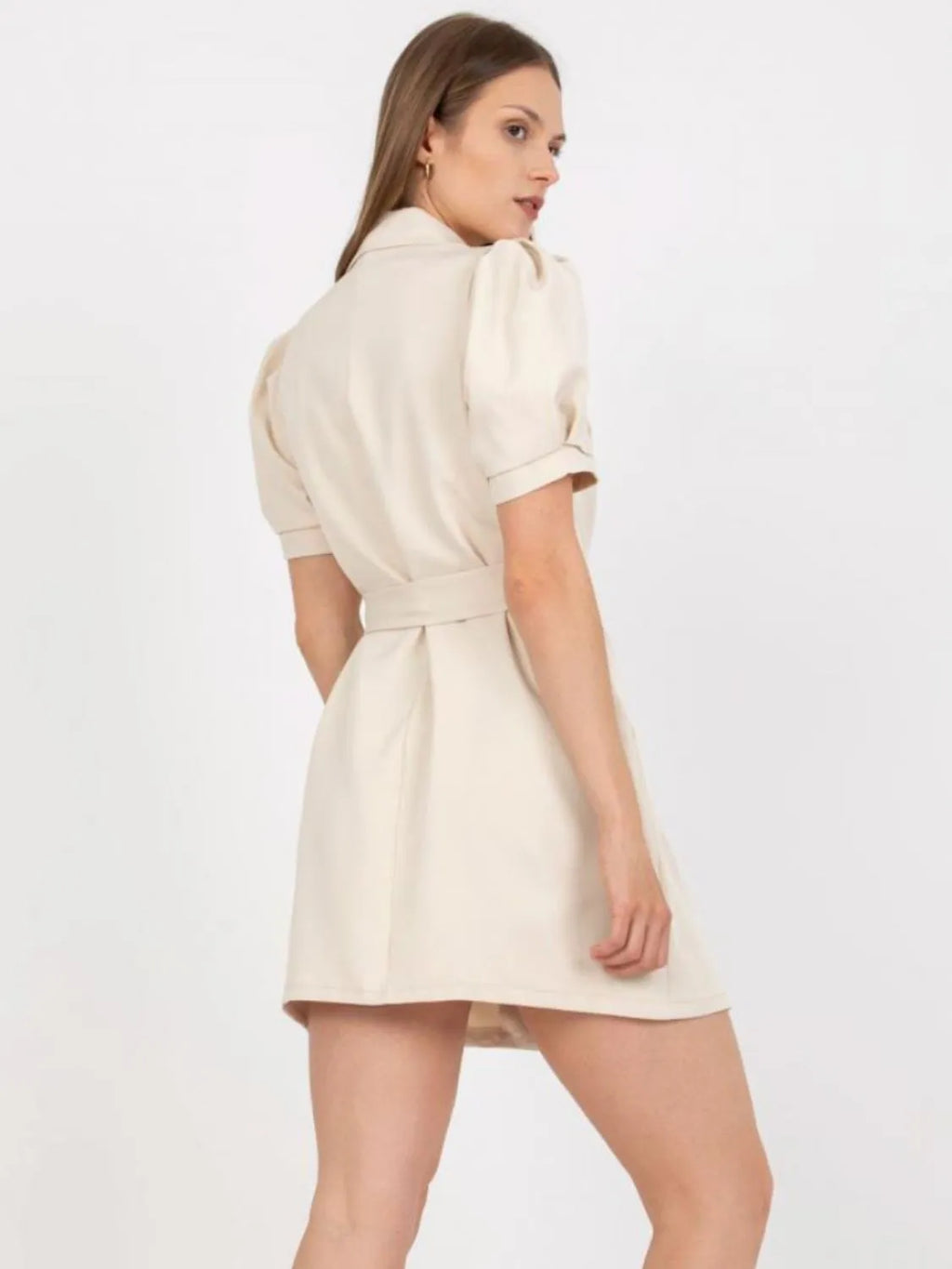 Buy Tie Waist Short Sleeve Blazer Dress by Faz