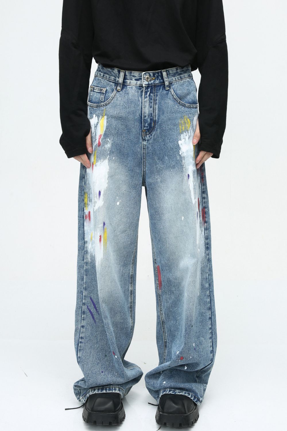 Buy Painting Jeans with Pockets by Faz