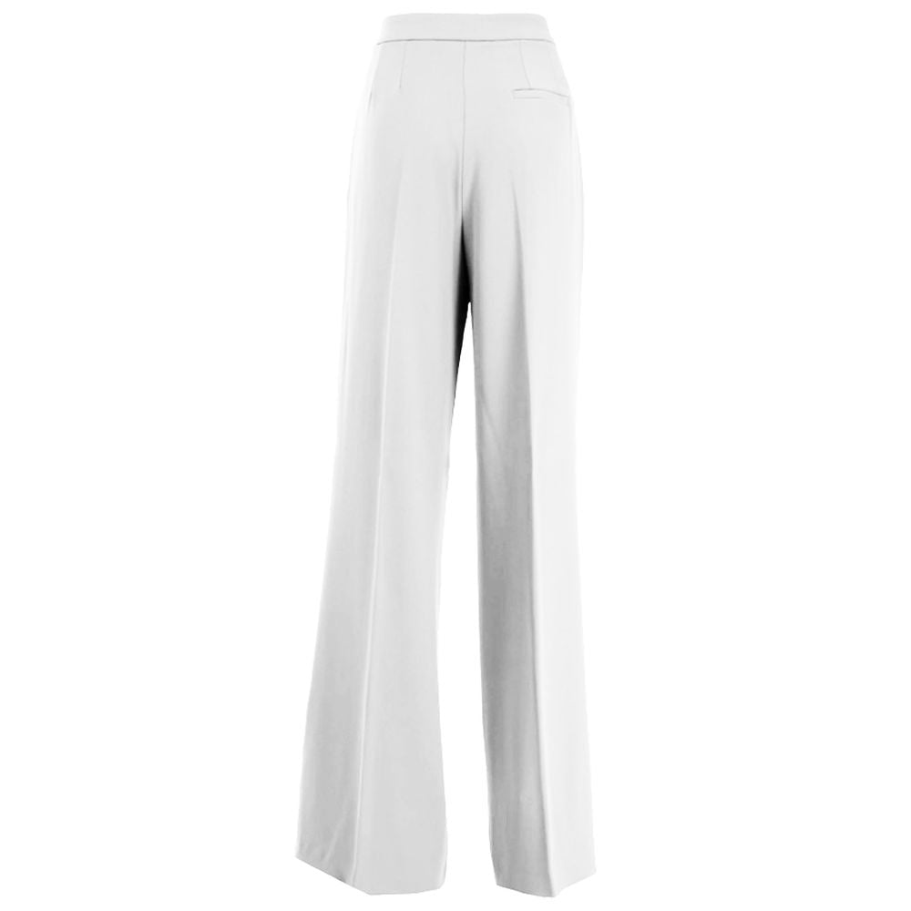 White Polyester Jeans & Pant