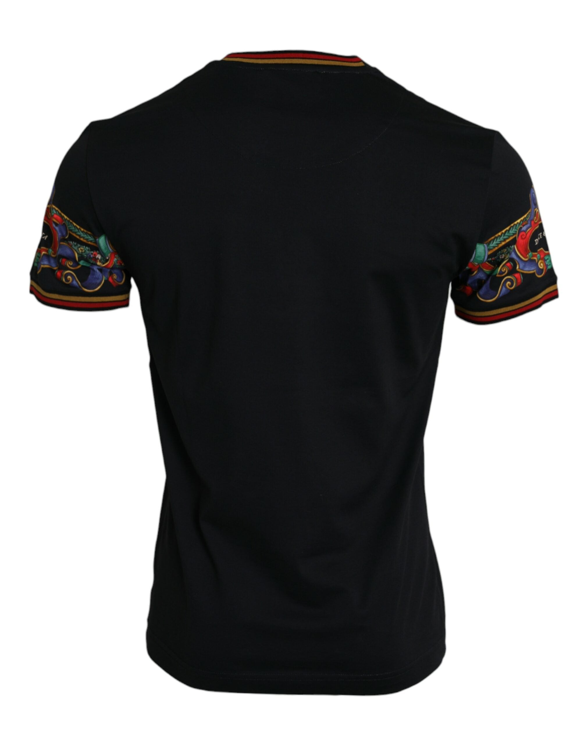 Black Logo Print Cotton Crew Neck T-shirt