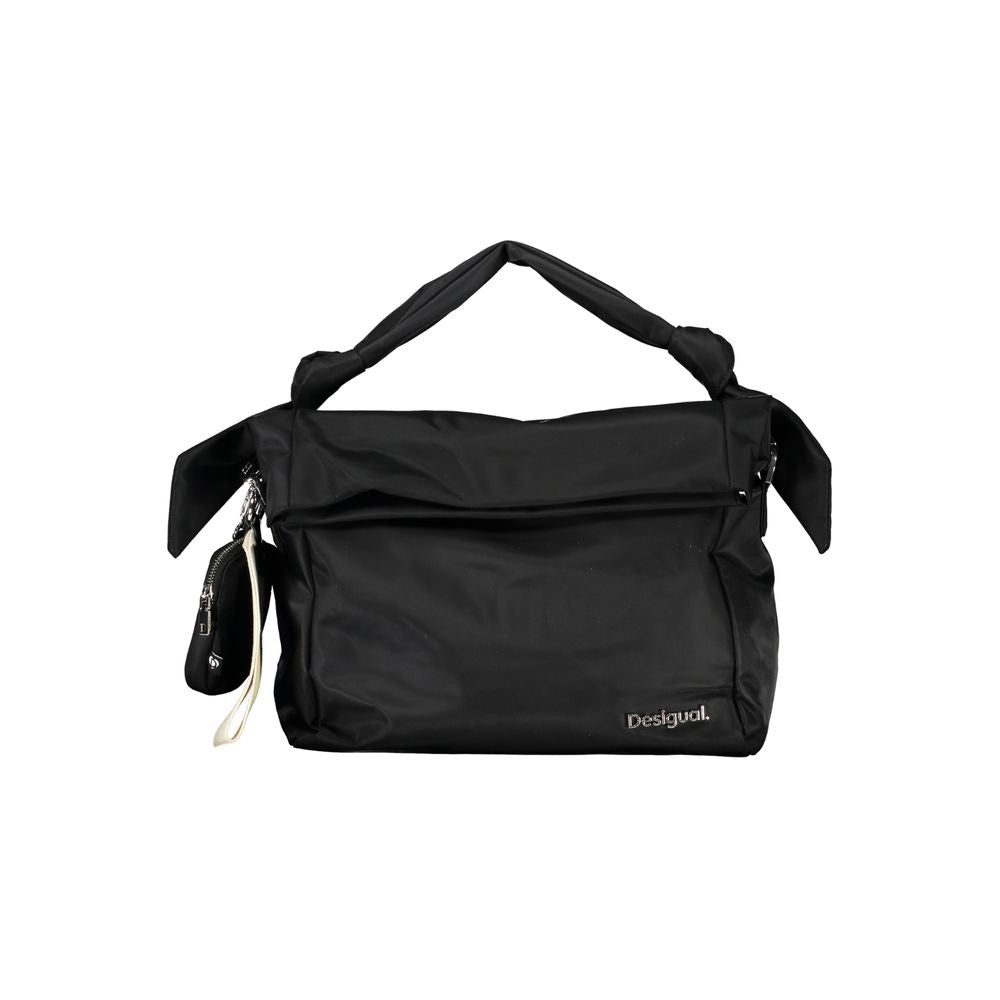 Black Polyester Handbag