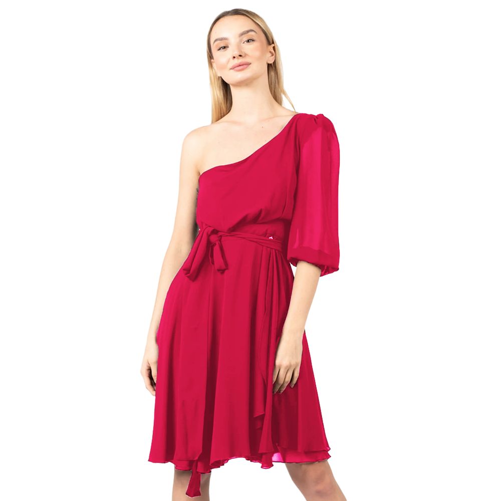 Fuchsia Polyester Dress