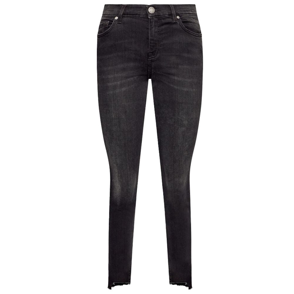 Black Cotton Jeans & Pant