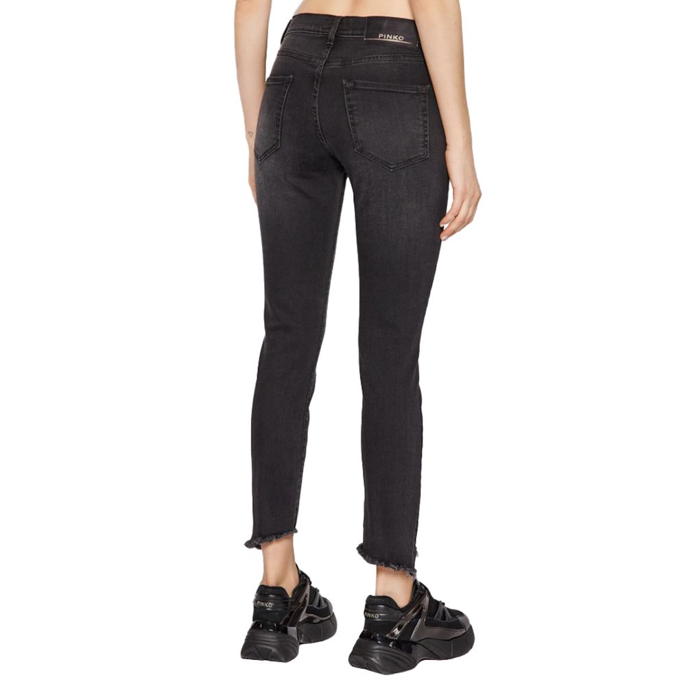 Black Cotton Jeans & Pant