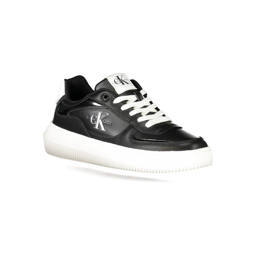 Black Polyester Sneaker