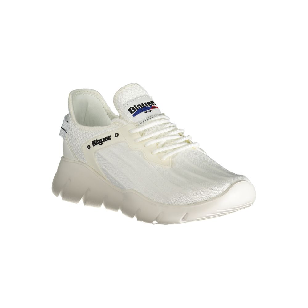 White Polyester Sneaker