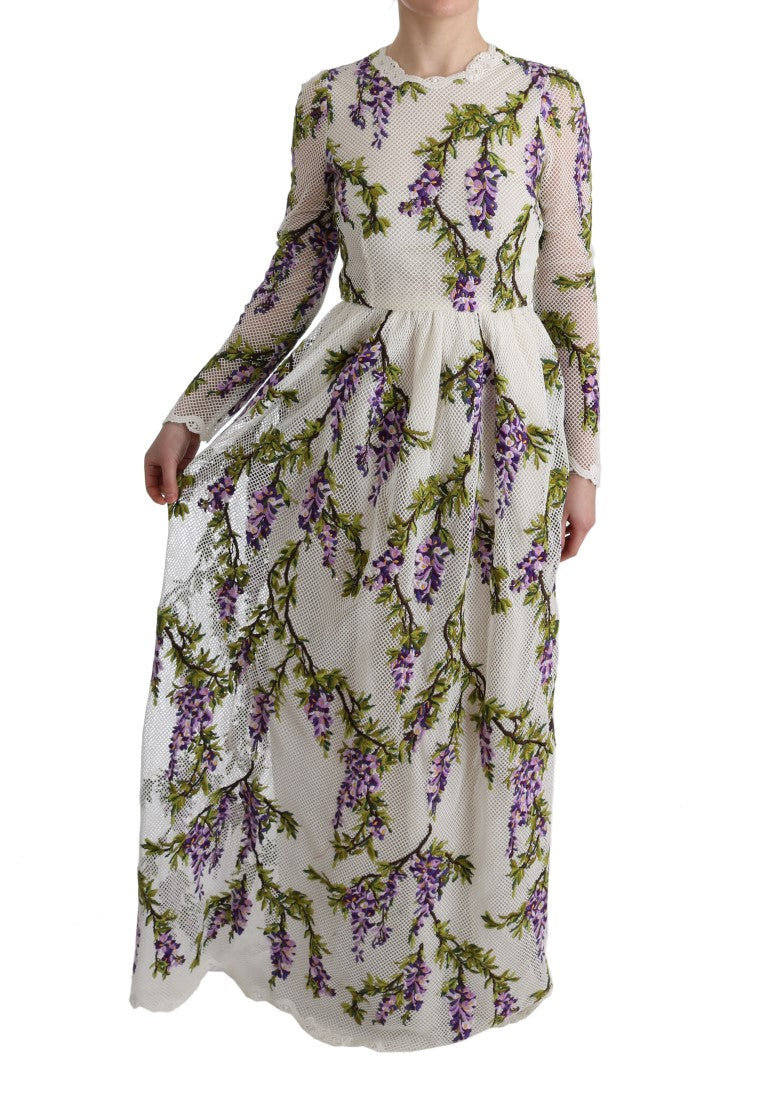 Buy Elegant Maxi A-line Long Sleeve Dress by Dolce & Gabbana