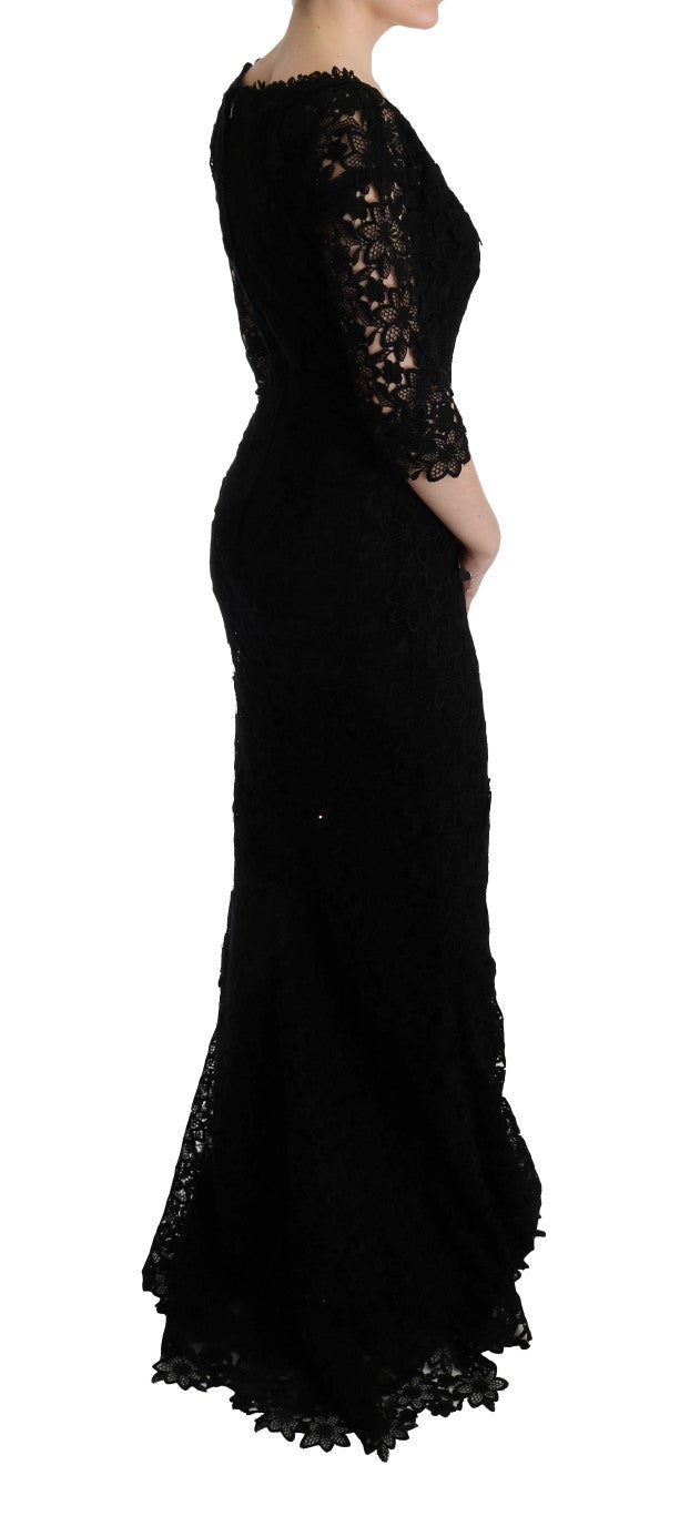 Buy Elegant Black Sheath Dress with Silk Lining by Dolce & Gabbana