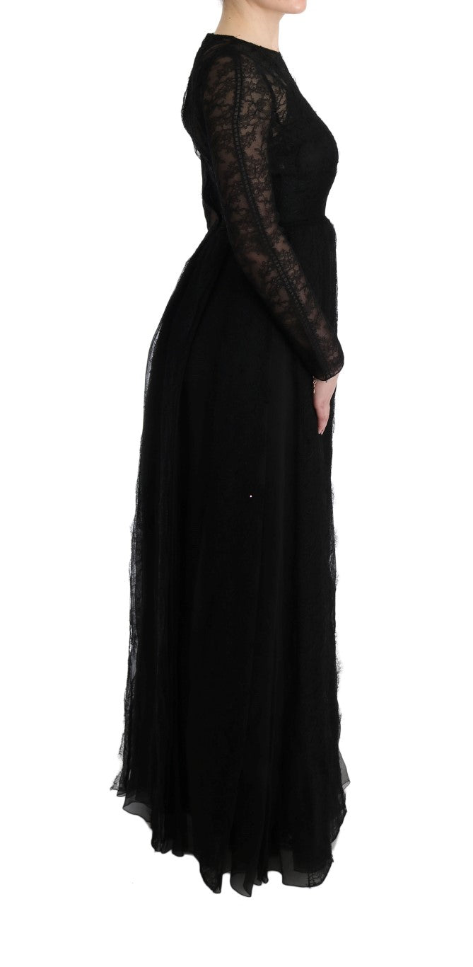 Buy Elegant Black Sheath Long Sleeve Dress by Dolce & Gabbana