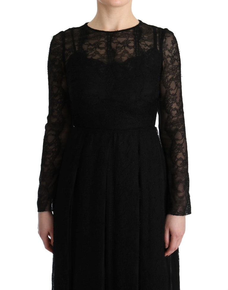 Buy Elegant Black Sheath Long Sleeve Dress by Dolce & Gabbana