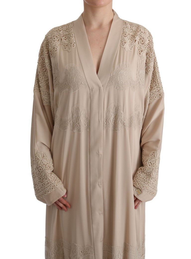 Buy Elegant Beige Cape Kaftan Dress by Dolce & Gabbana