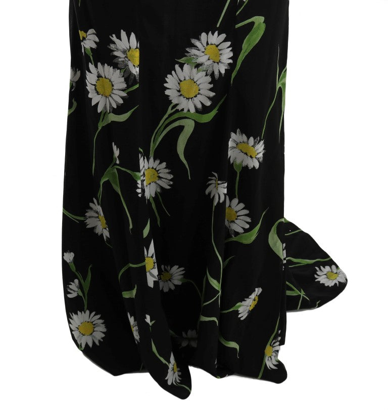 Buy Sunflower Print Full Length Sheath Dress by Dolce & Gabbana