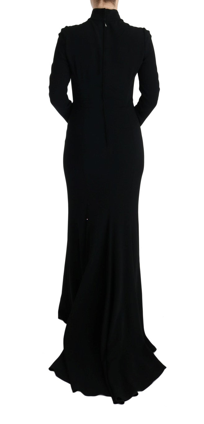 Buy Elegant Full Length Sheath Gown in Black by Dolce & Gabbana