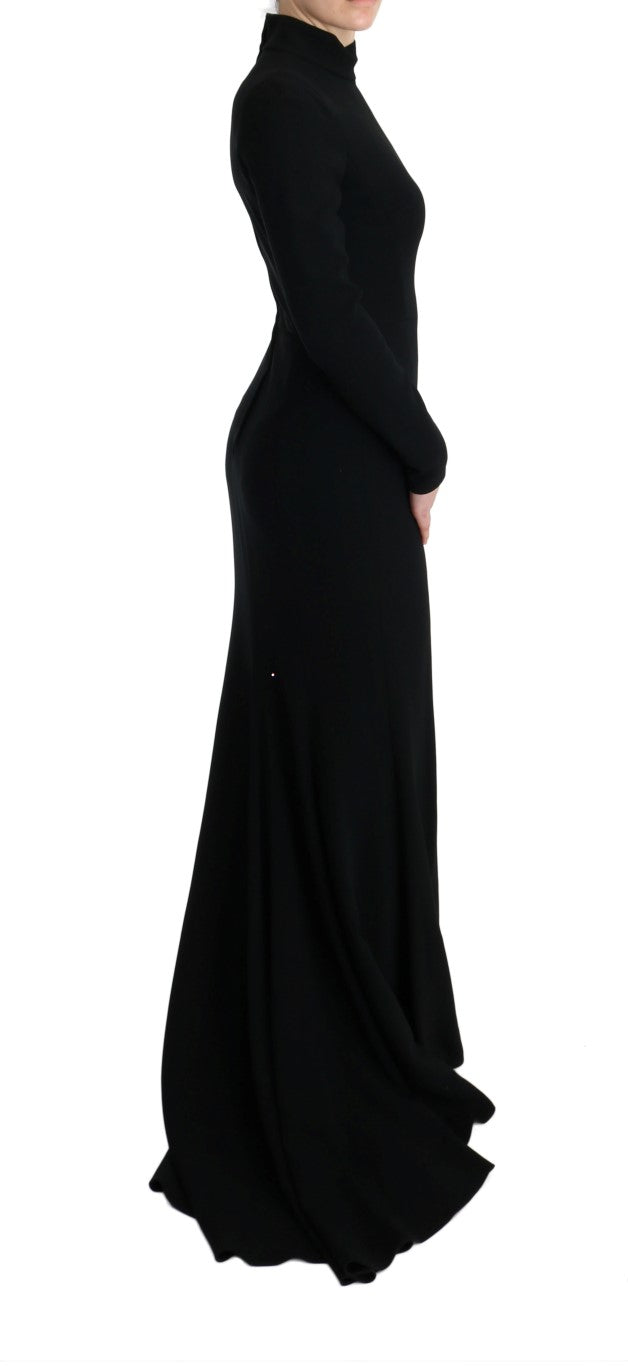 Buy Elegant Full Length Sheath Gown in Black by Dolce & Gabbana