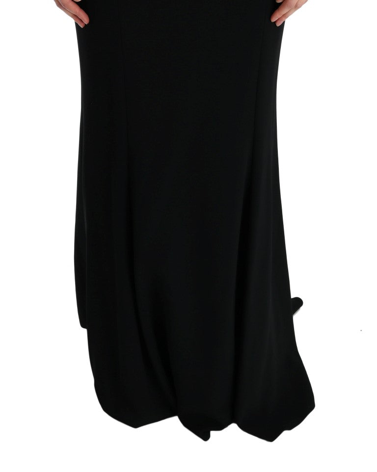 Buy Elegant Full Length Sheath Gown in Black by Dolce & Gabbana