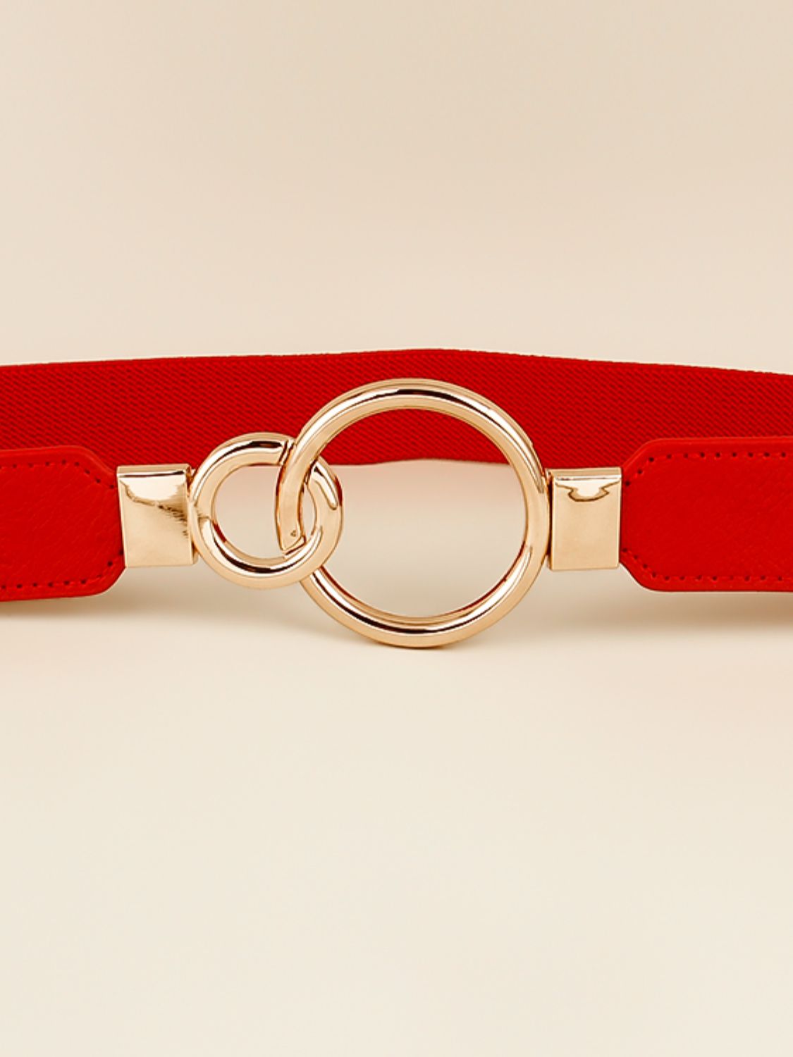 Buy Double Ring Buckle Elastic PU Belt by Faz