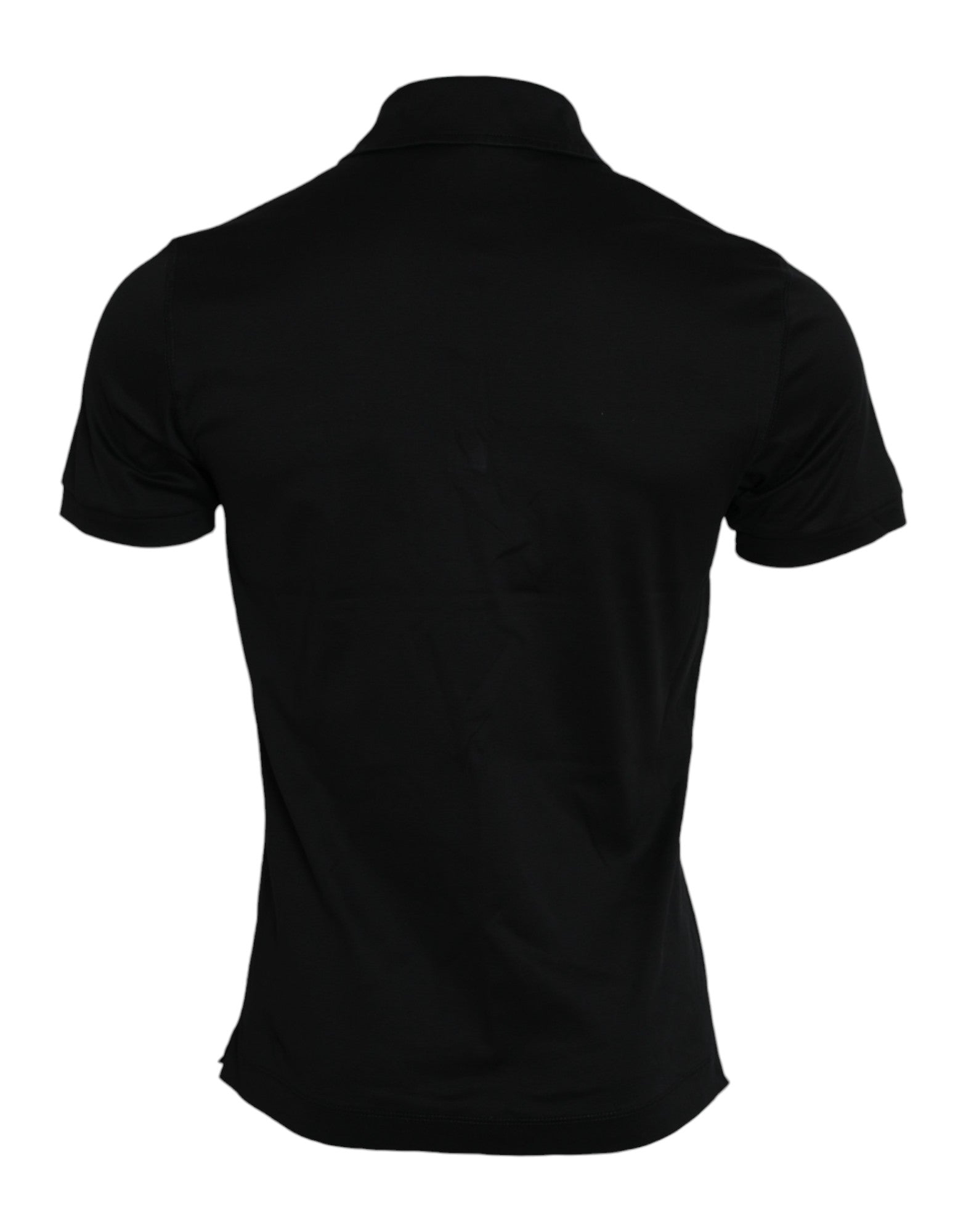 Black Logo Collared Short Sleeves Polo T-shirt