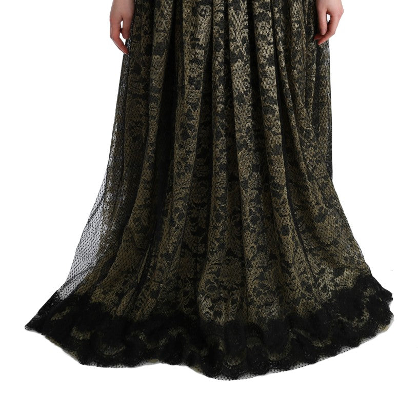 Buy Sunflower Lace Crystal Maxi Shift Dress by Dolce & Gabbana