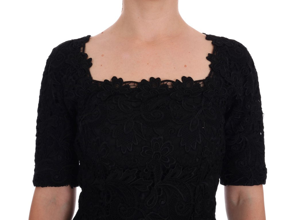 Buy Elegant Black Knee-Length Sheath Dress by Dolce & Gabbana