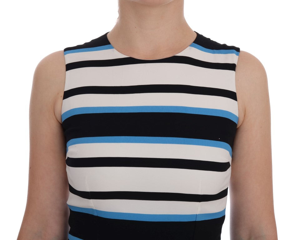 Buy Chic Striped Silk Sheath Dress by Dolce & Gabbana