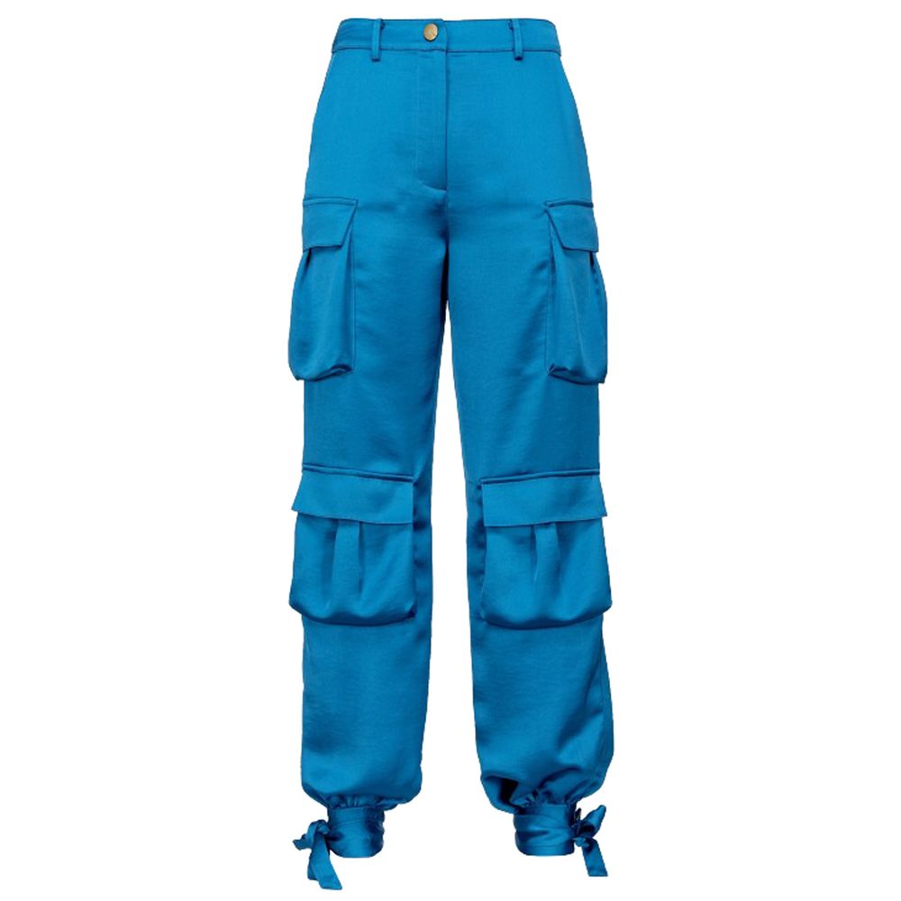 Light Blue Polyester Jeans & Pant