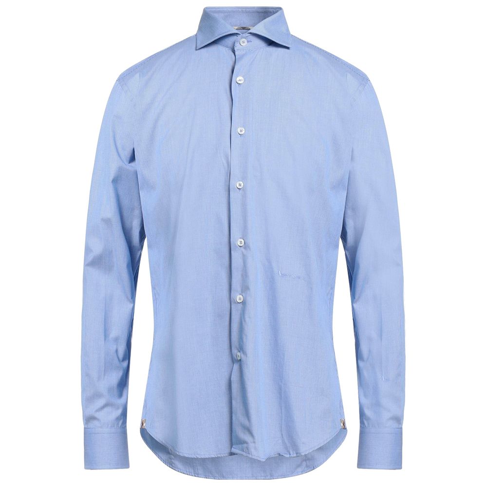 Elegant Light Blue Cotton Shirt