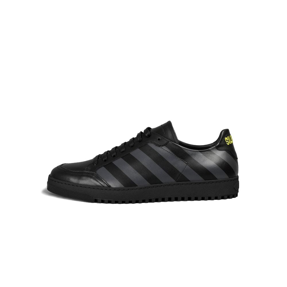 Buy Stylish Calfskin Sneakers with Iconic Grey Stripes by Off-White