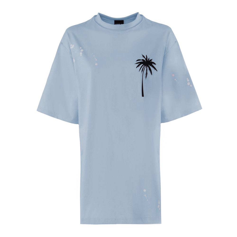 Buy Elegant Cotton T-Shirt Dress in Light Blue by Comme Des Fuckdown