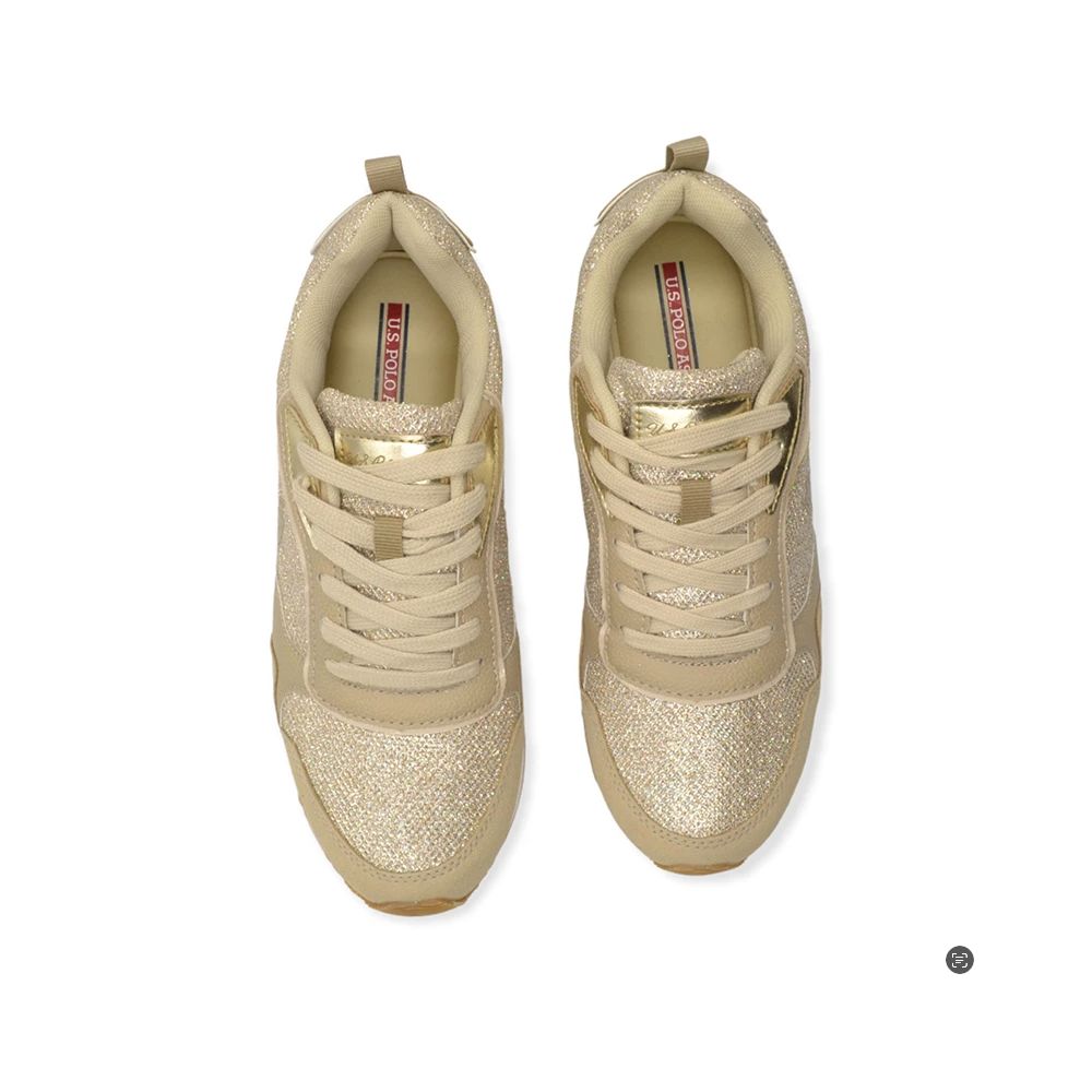 Buy Beige Metallic Insert Sneakers for Women by U.S. POLO ASSN.