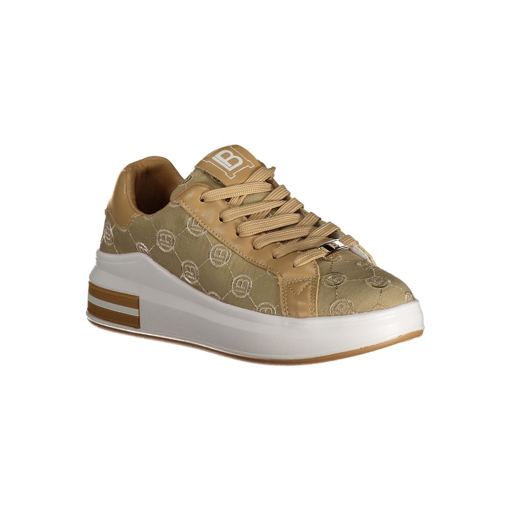 Beige Polyester Sneaker