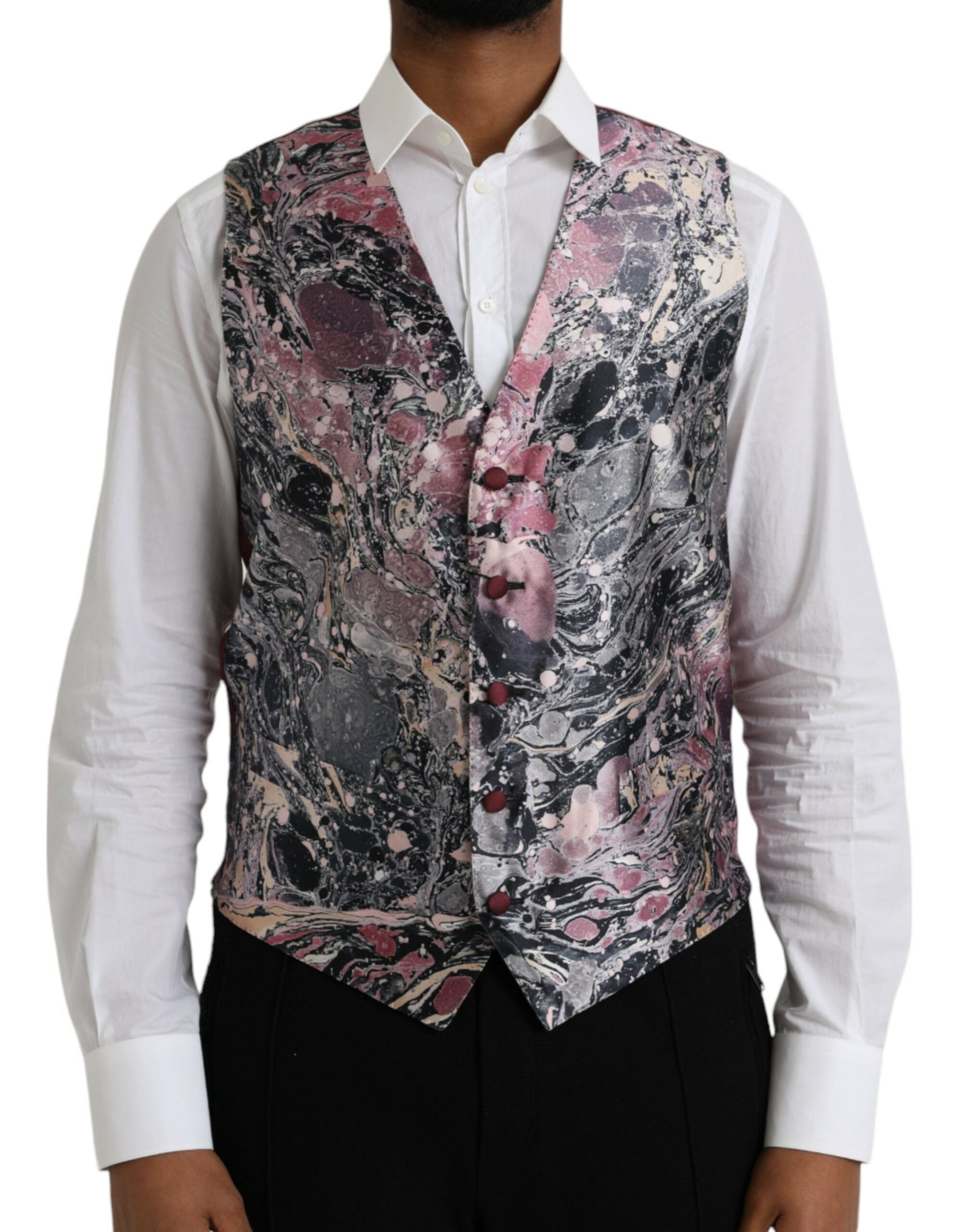 Multicolor Galaxy Silk Waistcoat Formal Vest