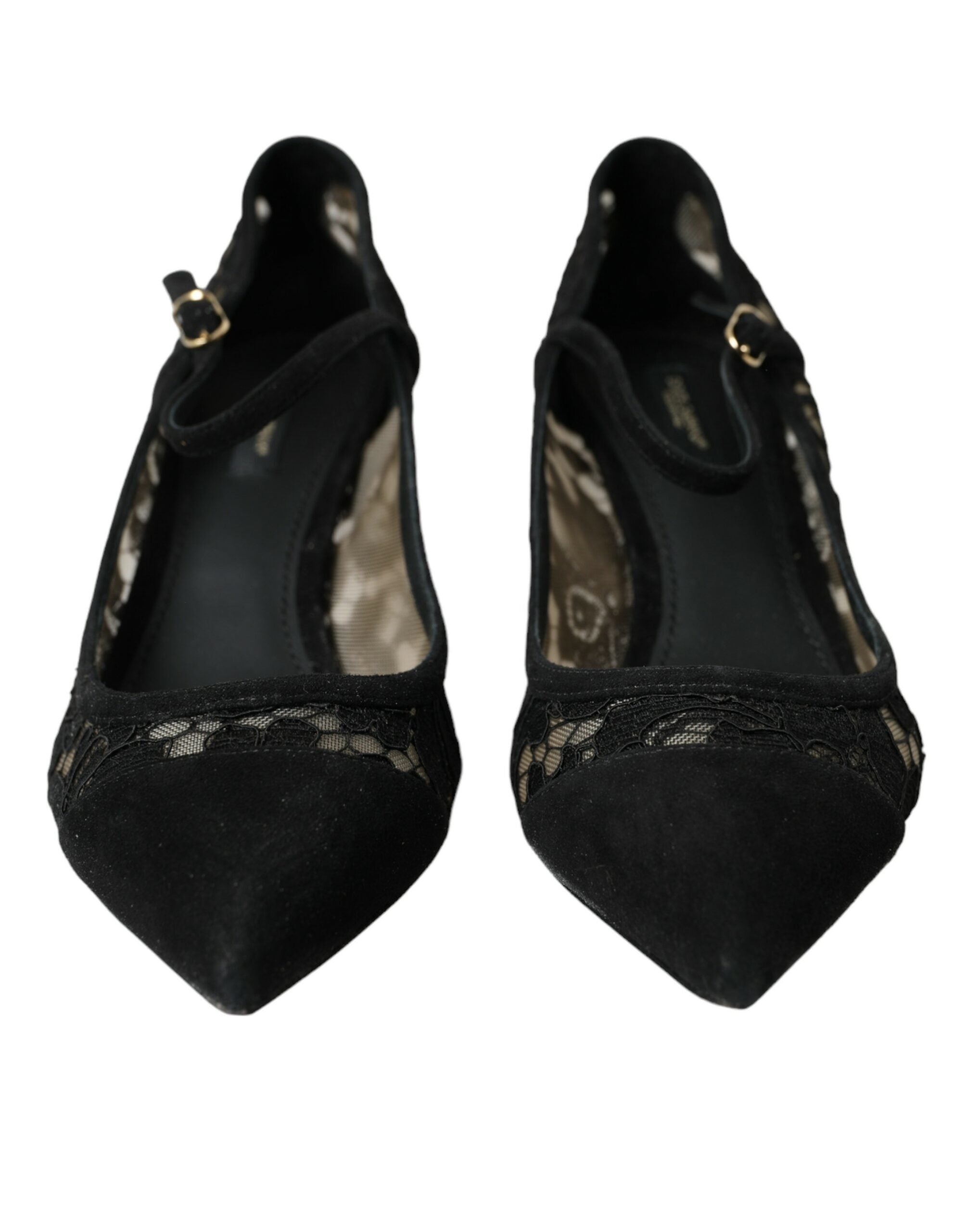 Black Taormina Lace Mary Janes Pumps Shoes