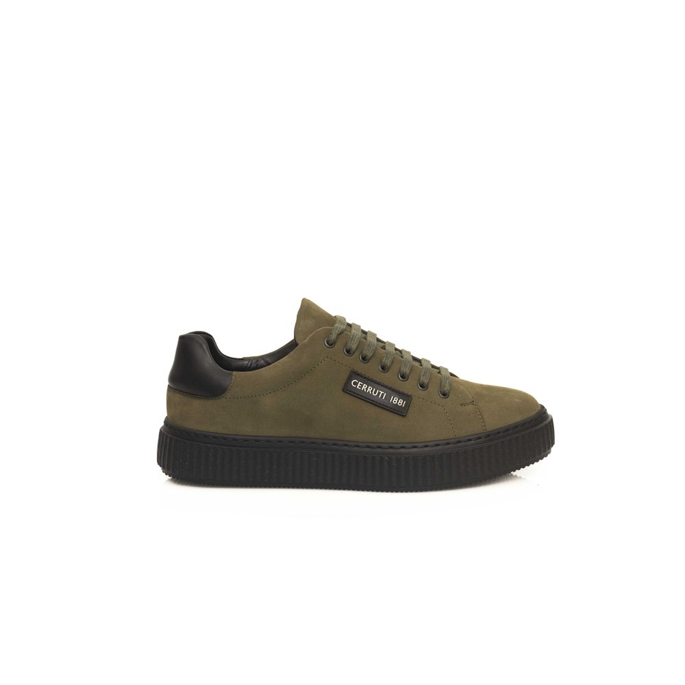 Green Leather Men Sneaker