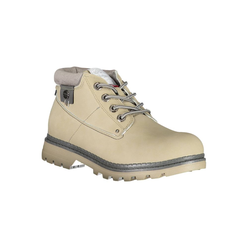 Beige Polyester Boot