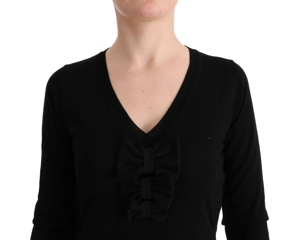 Buy Elegant Black Wool Shift Dress by MARGHI LO'