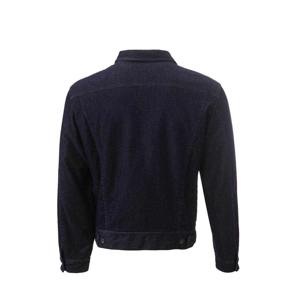 Elegant Cotton Blue Jacket for Men