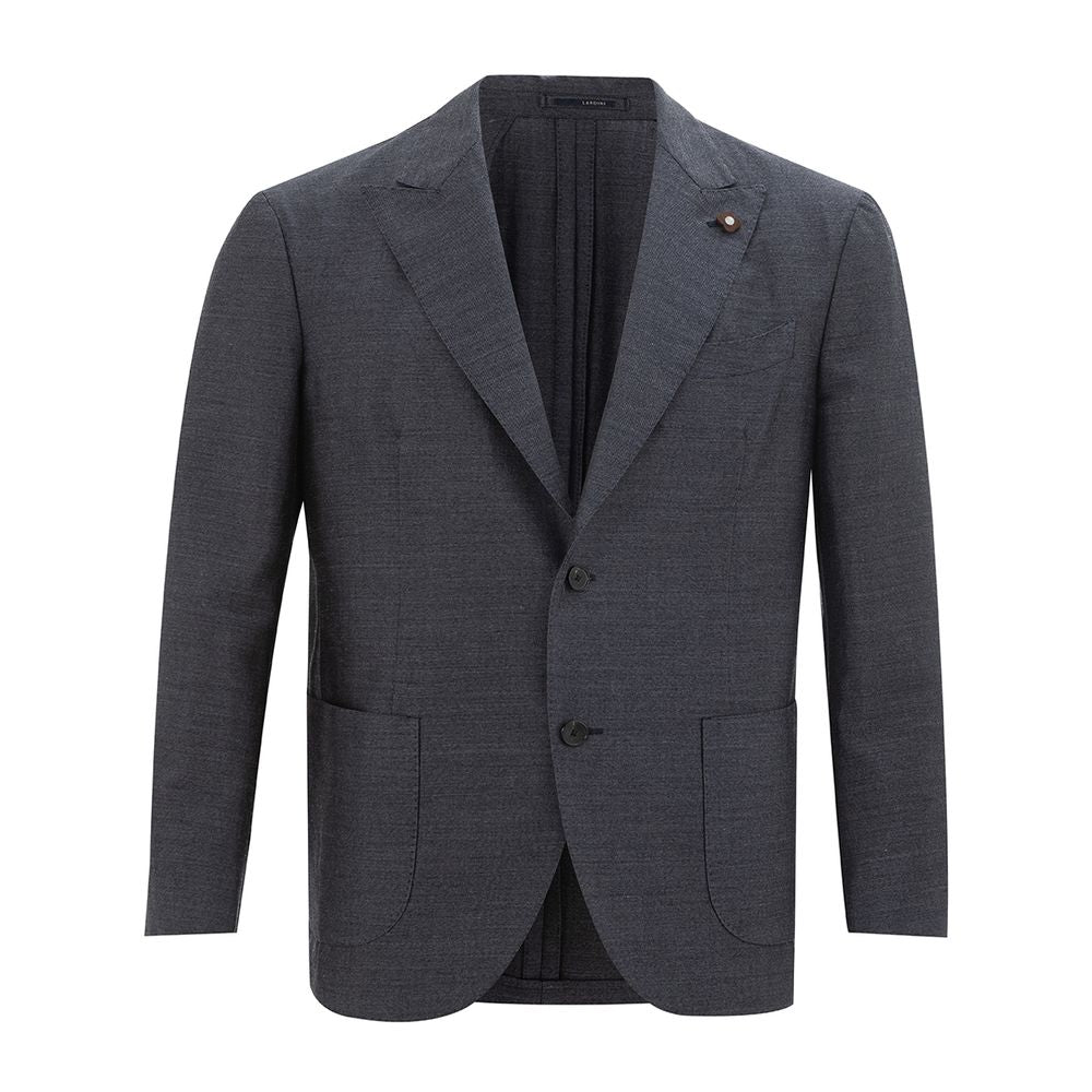 Elegant Gray Wool Jacket for Sophisticated Men