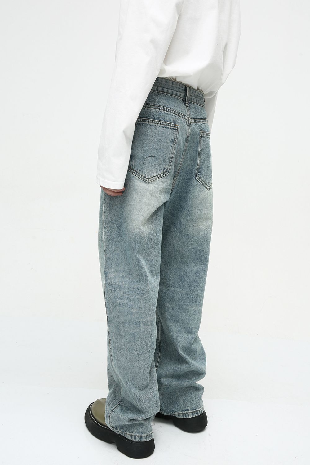 Buy Mid Rise Jeans with Pockets by Faz