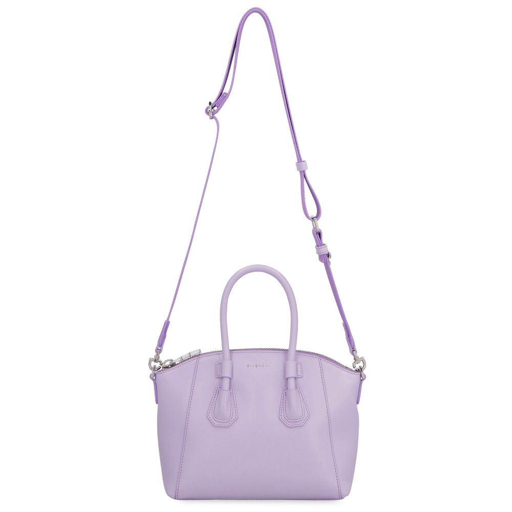 Purple Leather Di Calfskin Handbag