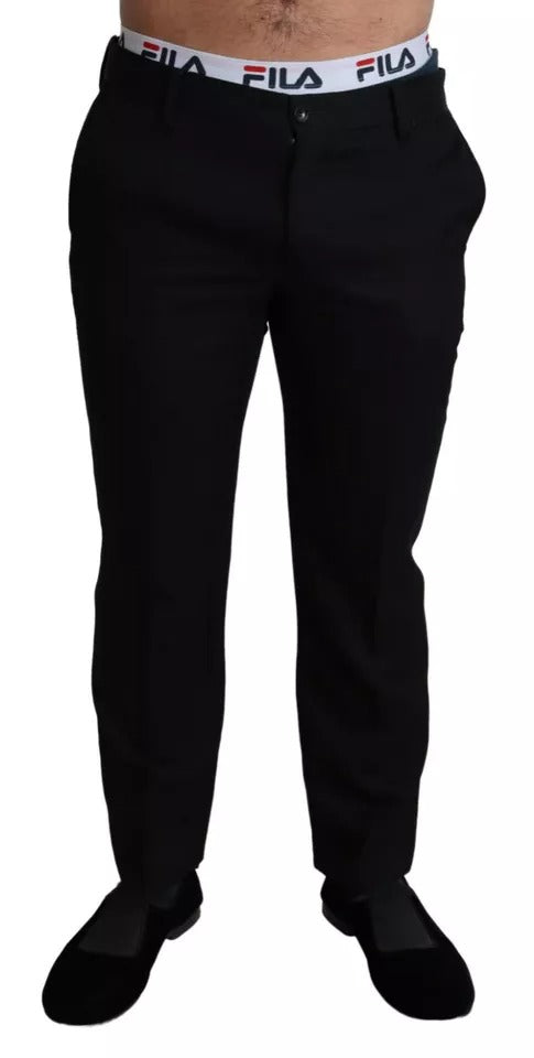 Black Cotton Stretch Dress Formal Pants